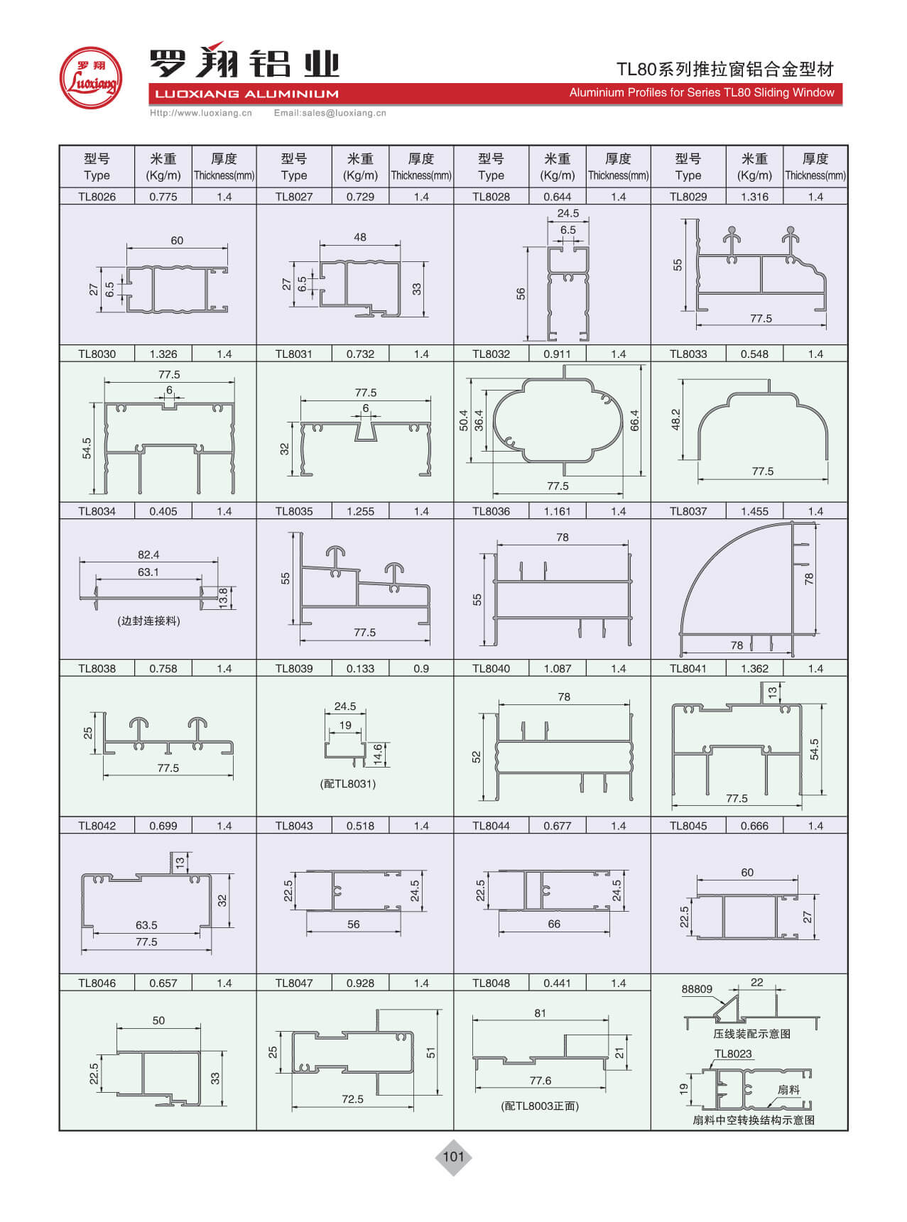 TL80系列推拉窗